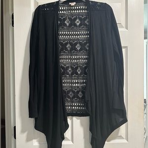 Black long sleeve cardigan